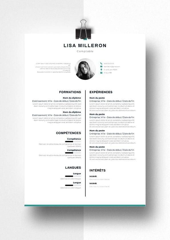 exemple cv comptable